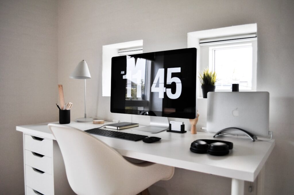 Modern en fris ontwerp werkplek